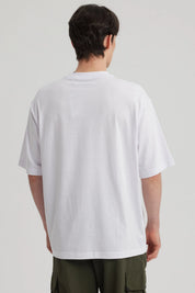 Polera Hombre Print Oversize Blanco
