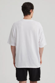 Polera Hombre Print Oversize Blanco