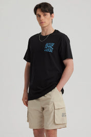 Polera Hombre Print Regular Fit Negro