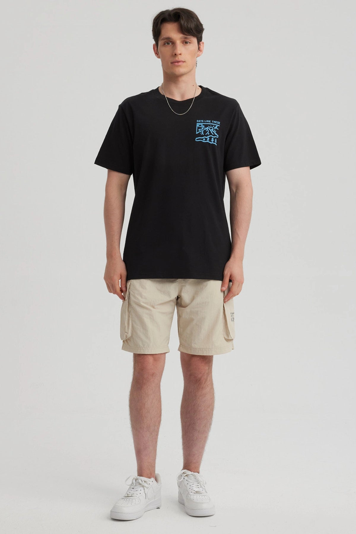 Polera Hombre Print Regular Fit Negro