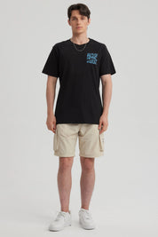 Polera Hombre Print Regular Fit Negro