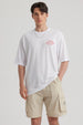 Polera Hombre Print Oversize Blanco