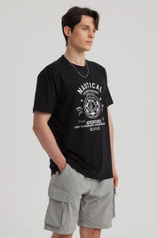 Polera Hombre Print Regular Fit Negro