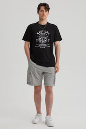 Polera Hombre Print Regular Fit Negro