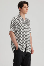 Camisa Hombre Cuello Cubano Rapport Blanco