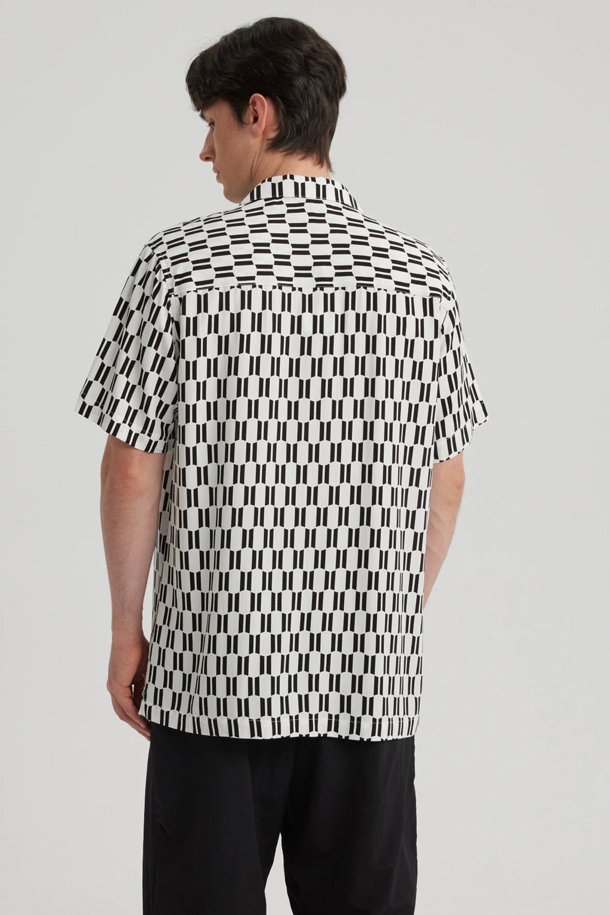 Camisa Hombre Cuello Cubano Rapport Blanco