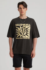 Polera Hombre Print Oversize Marengo