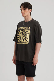 Polera Hombre Print Oversize Marengo