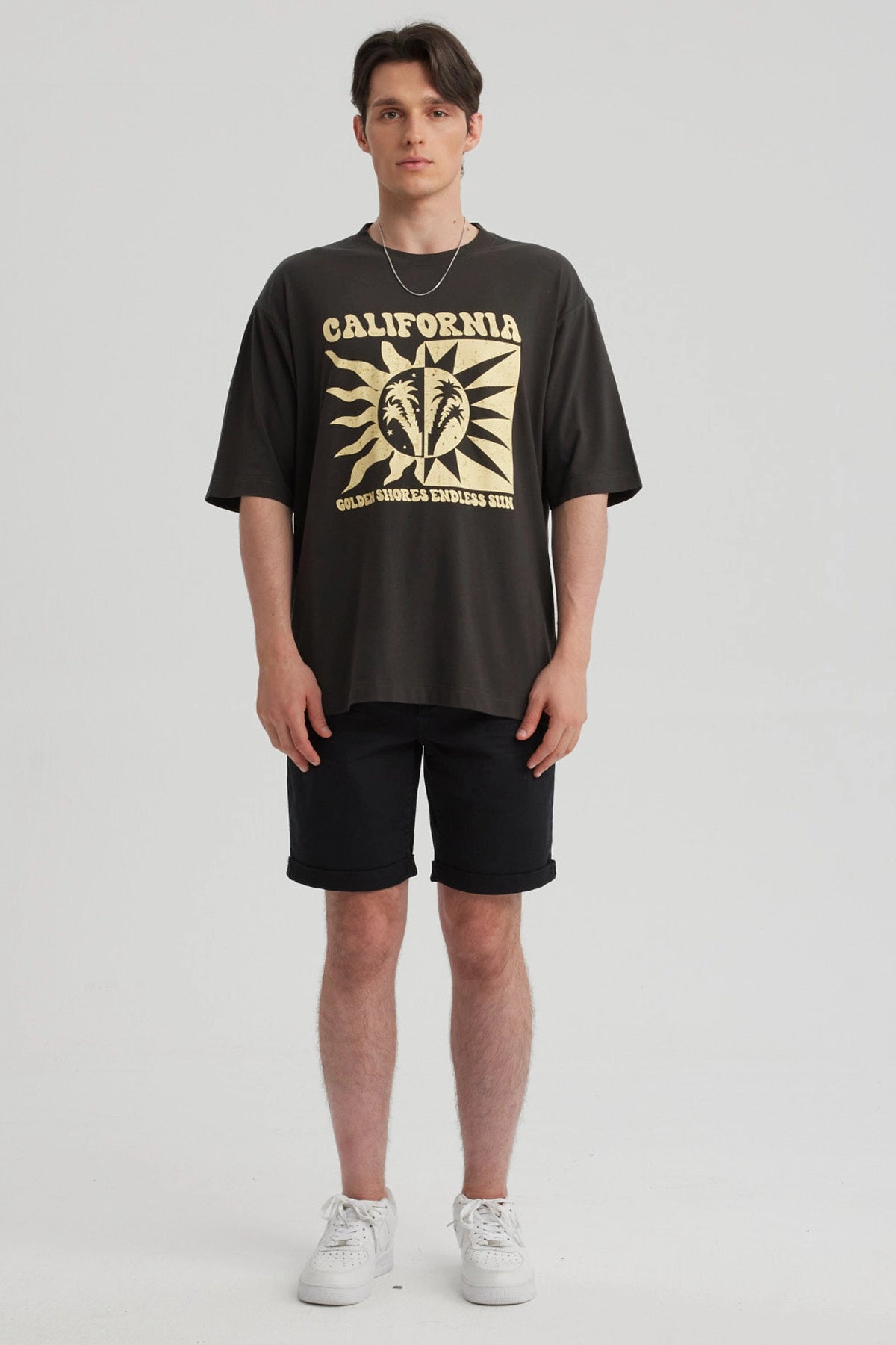 Polera Hombre Print Oversize Marengo