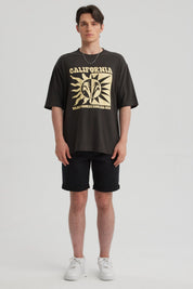 Polera Hombre Print Oversize Marengo