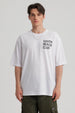 Polera Hombre Print Oversize Blanco