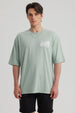 Polera Hombre Print Oversize Verde