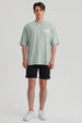 Polera Hombre Print Oversize Verde