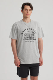 Polera Hombre Print Regular Fit Gris