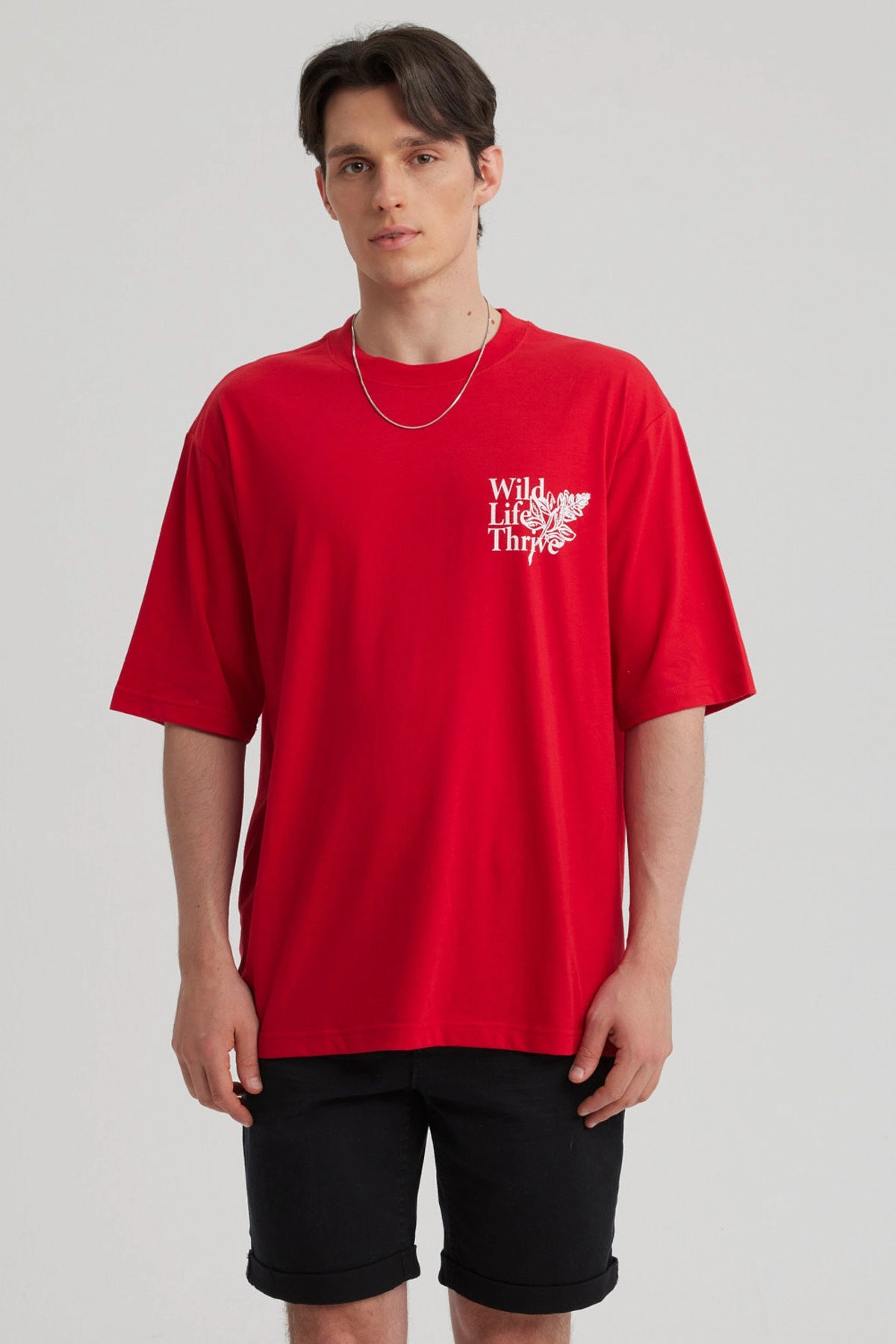 Polera Hombre Print Rojo