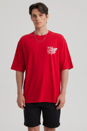 Polera Hombre Print Rojo