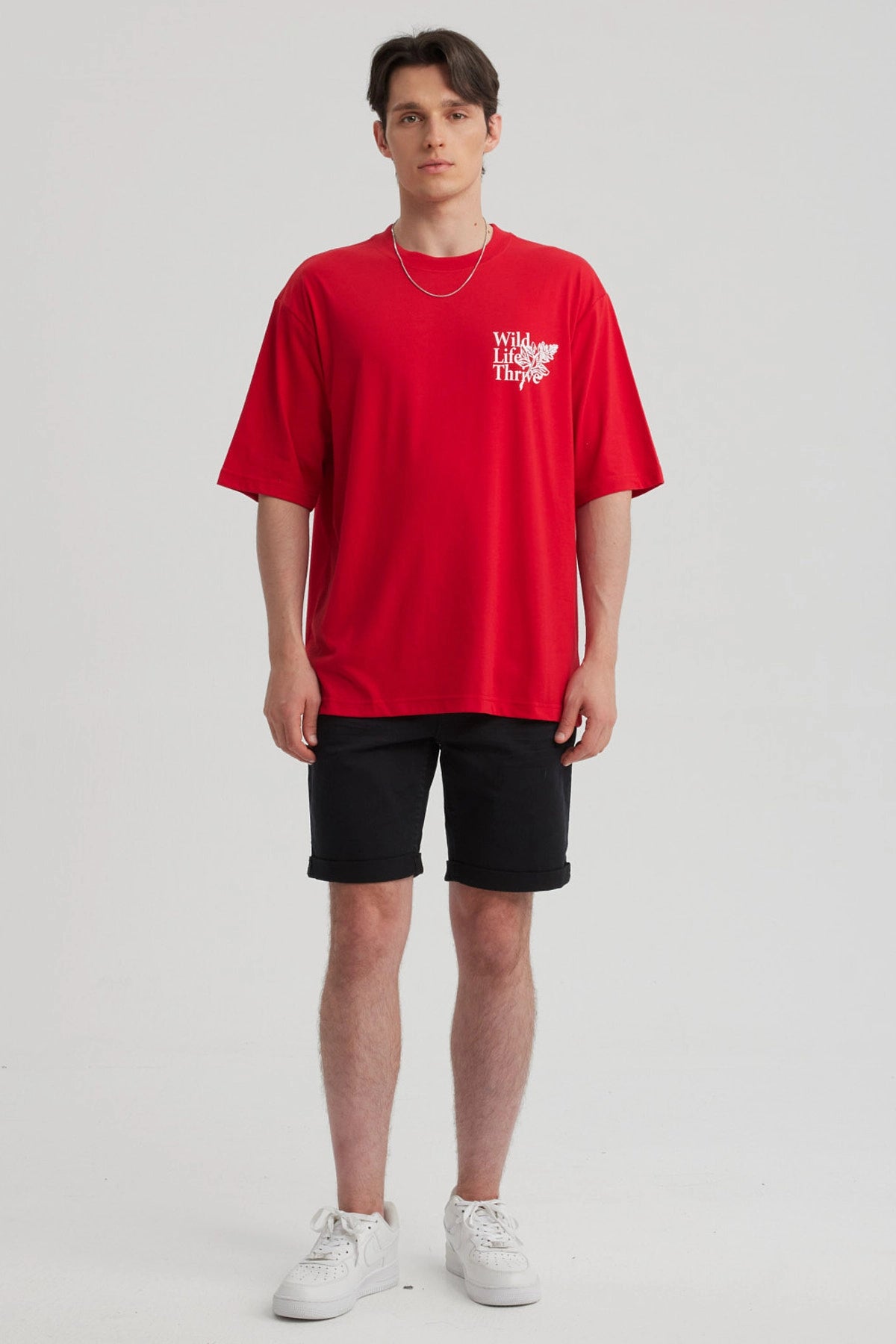 Polera Hombre Print Rojo