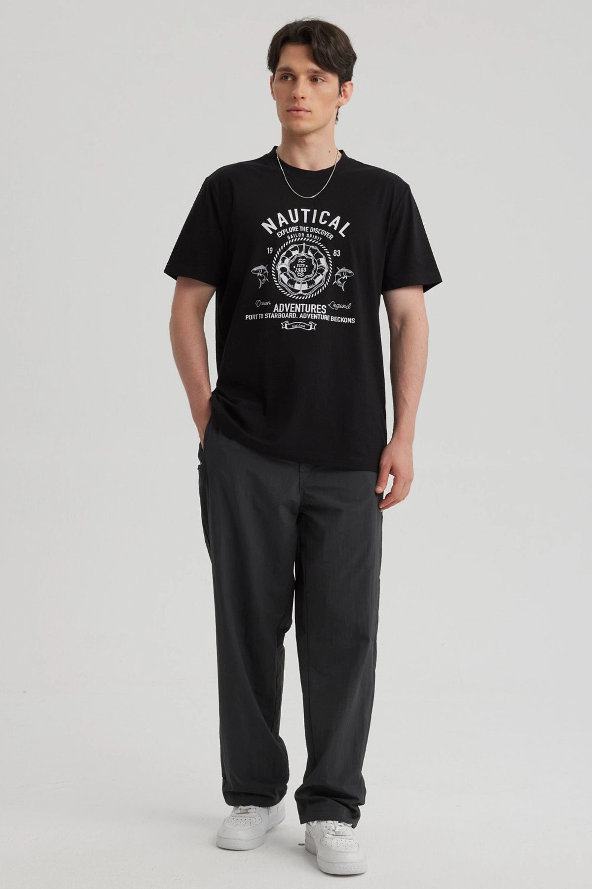 Pantalón Hombre Recto Con Bolsillo Marengo