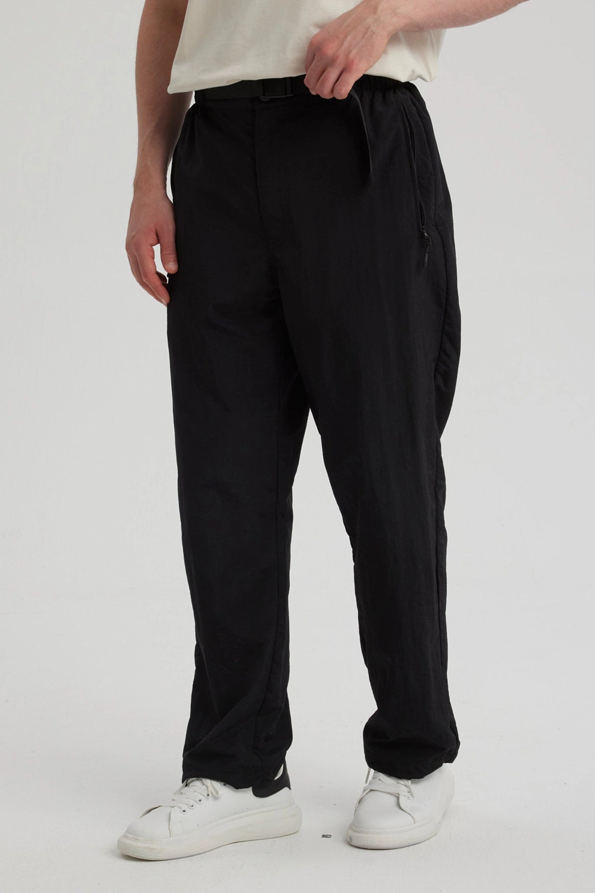 Pantalón Hombre Recto Con Bolsillo Negro