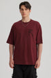 Polera Hombre Oversize Burdeo