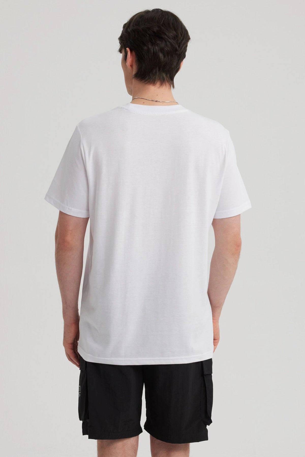 Polera Hombre Oversize Print Blanco