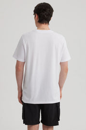 Polera Hombre Oversize Print Blanco