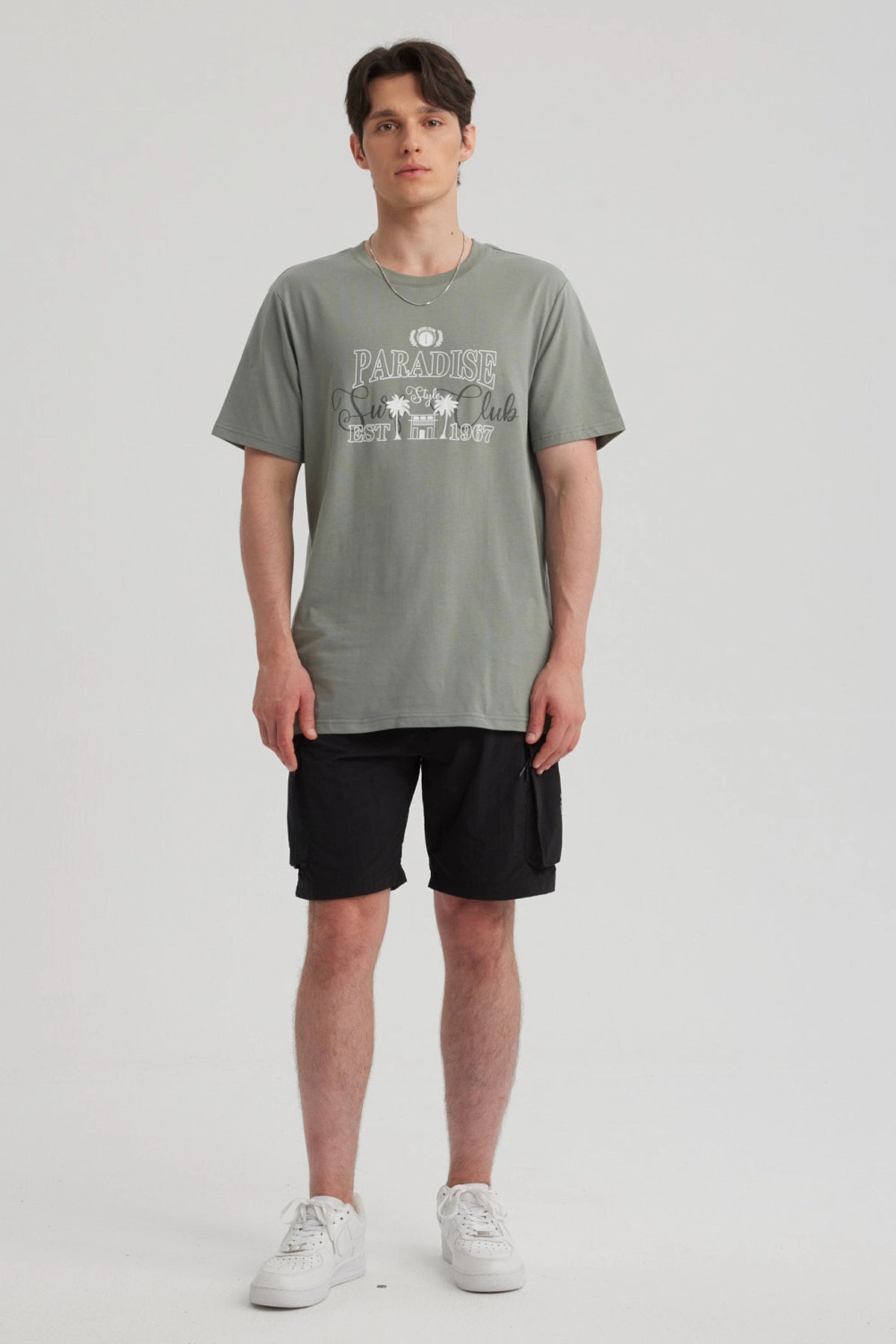 Polera Hombre Oversize Print Rosa