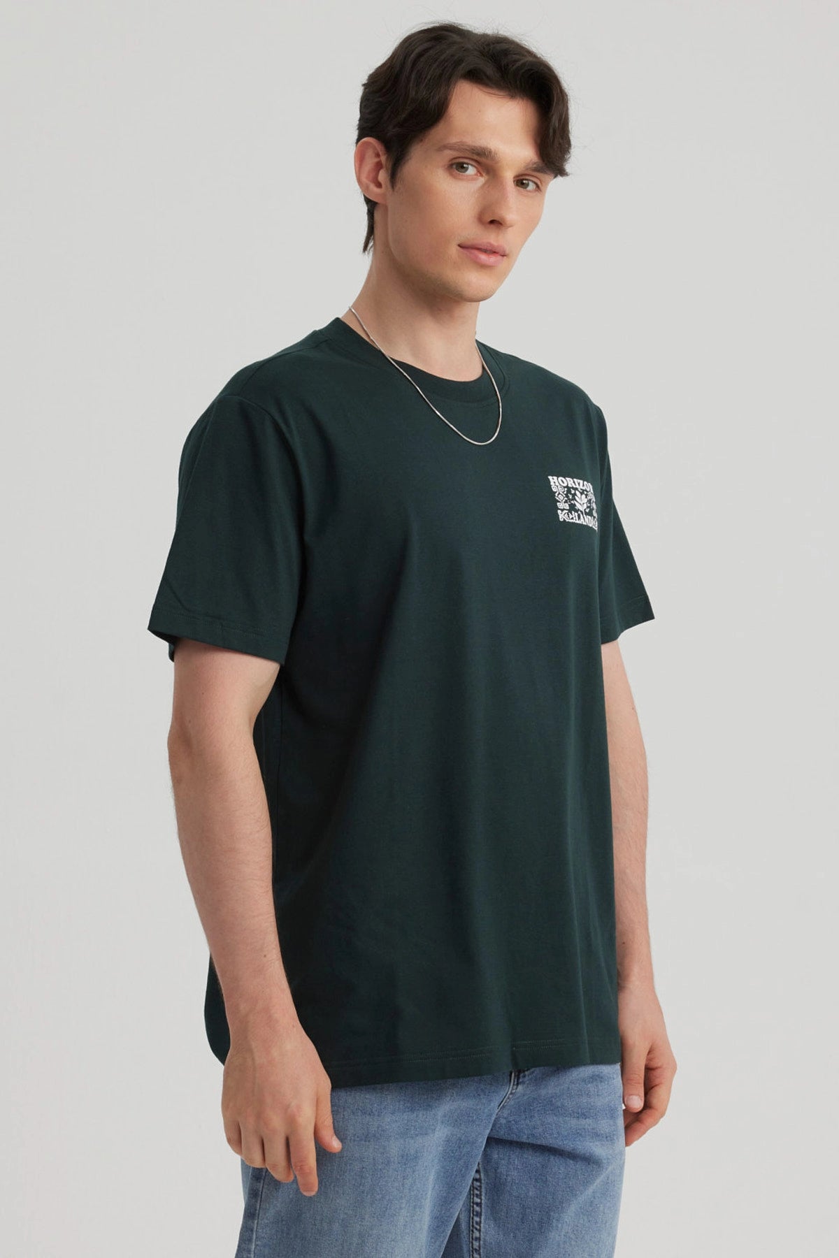 Polera Hombre Regular Fit Verde Oscuro