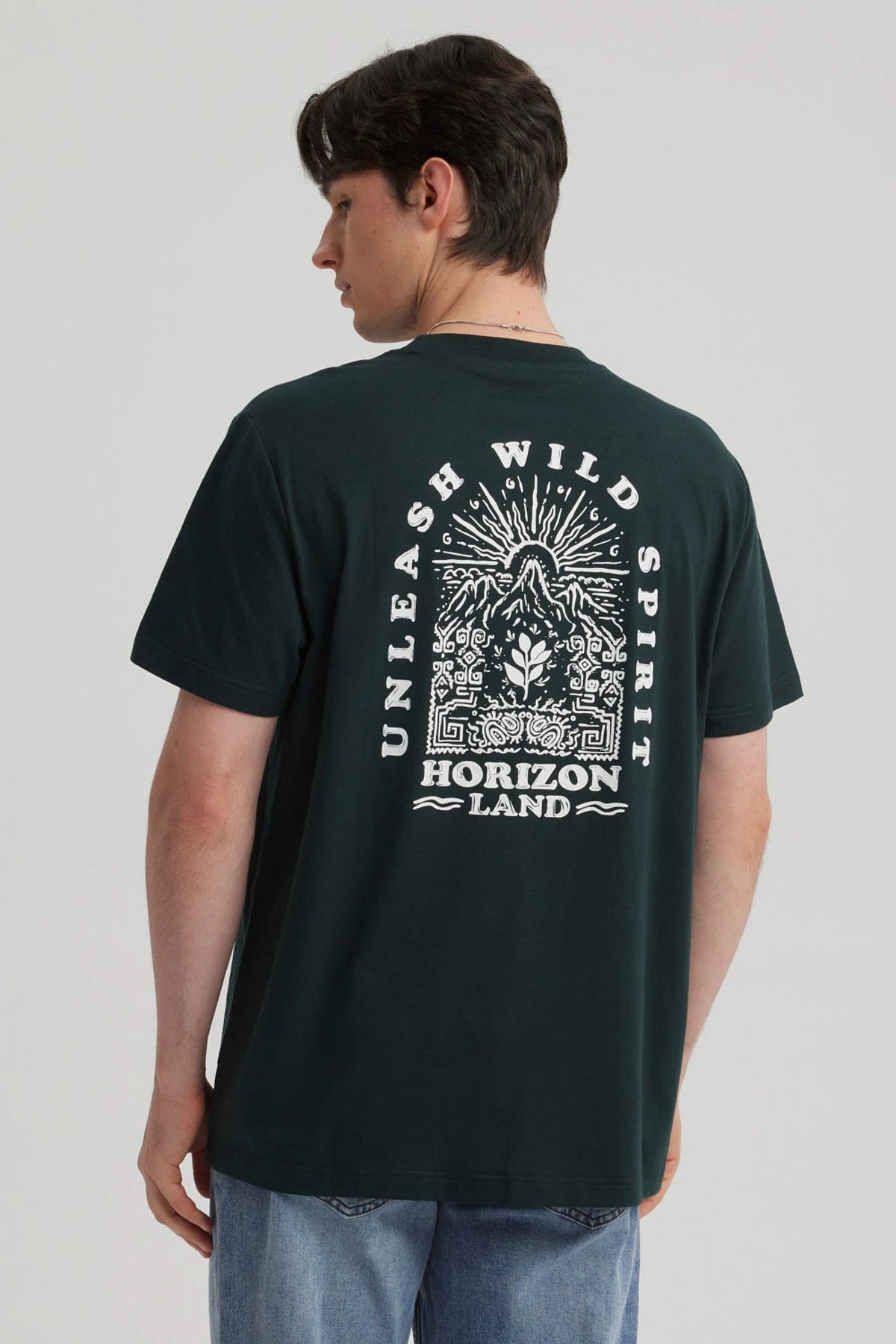 Polera Hombre Regular Fit Verde Oscuro