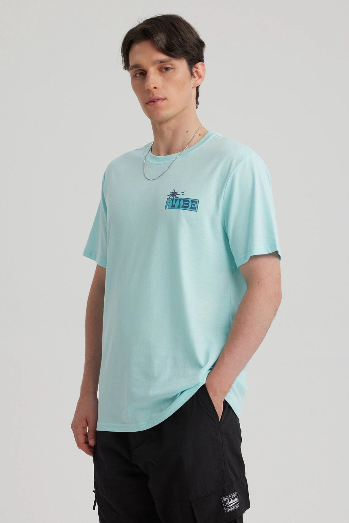 Polera Hombre Regular Fit Celeste
