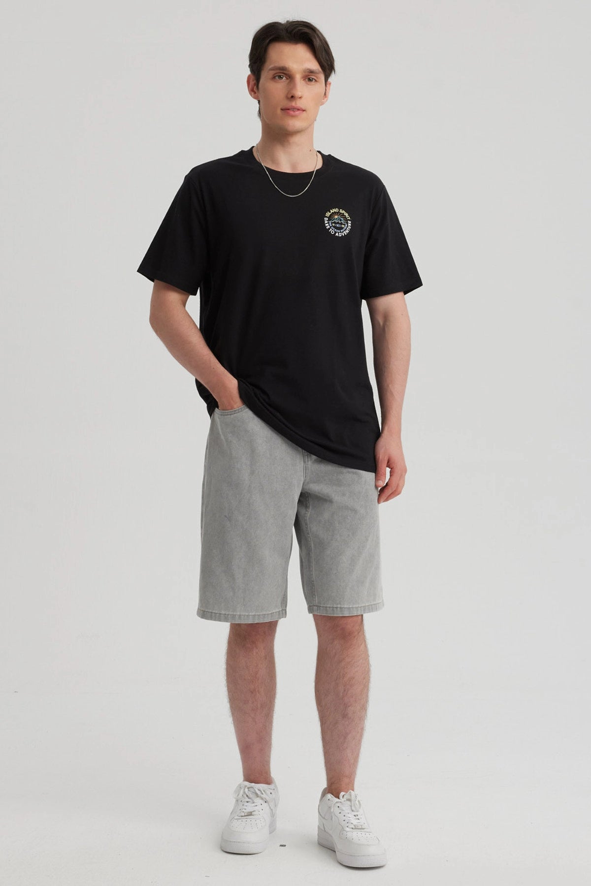 Polera Hombre Regular Fit Negro