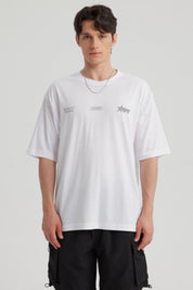 Polera Hombre Estampado Blanco