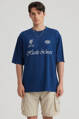 Polera Hombre Print Azul Marino