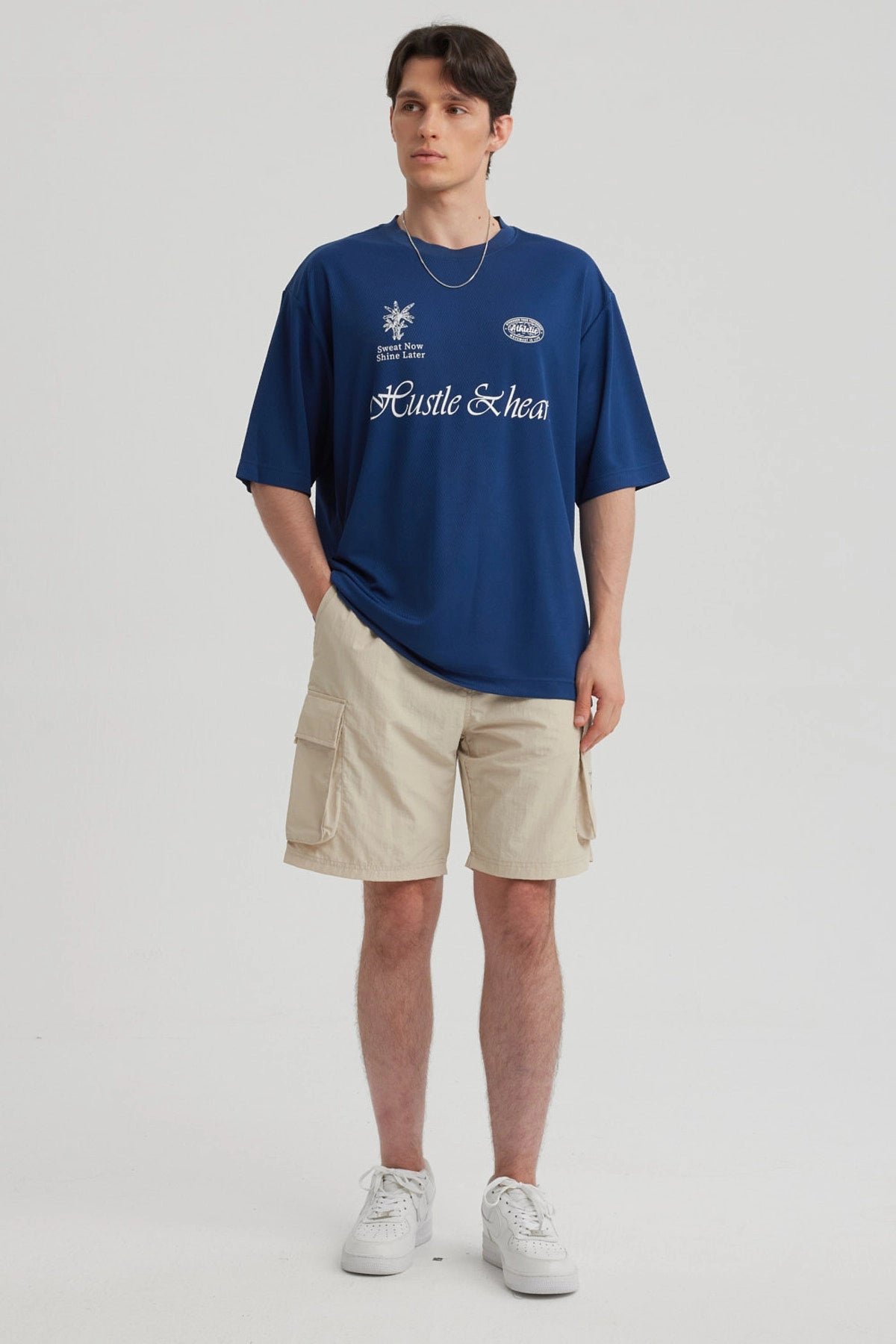 Polera Hombre Print Azul Marino