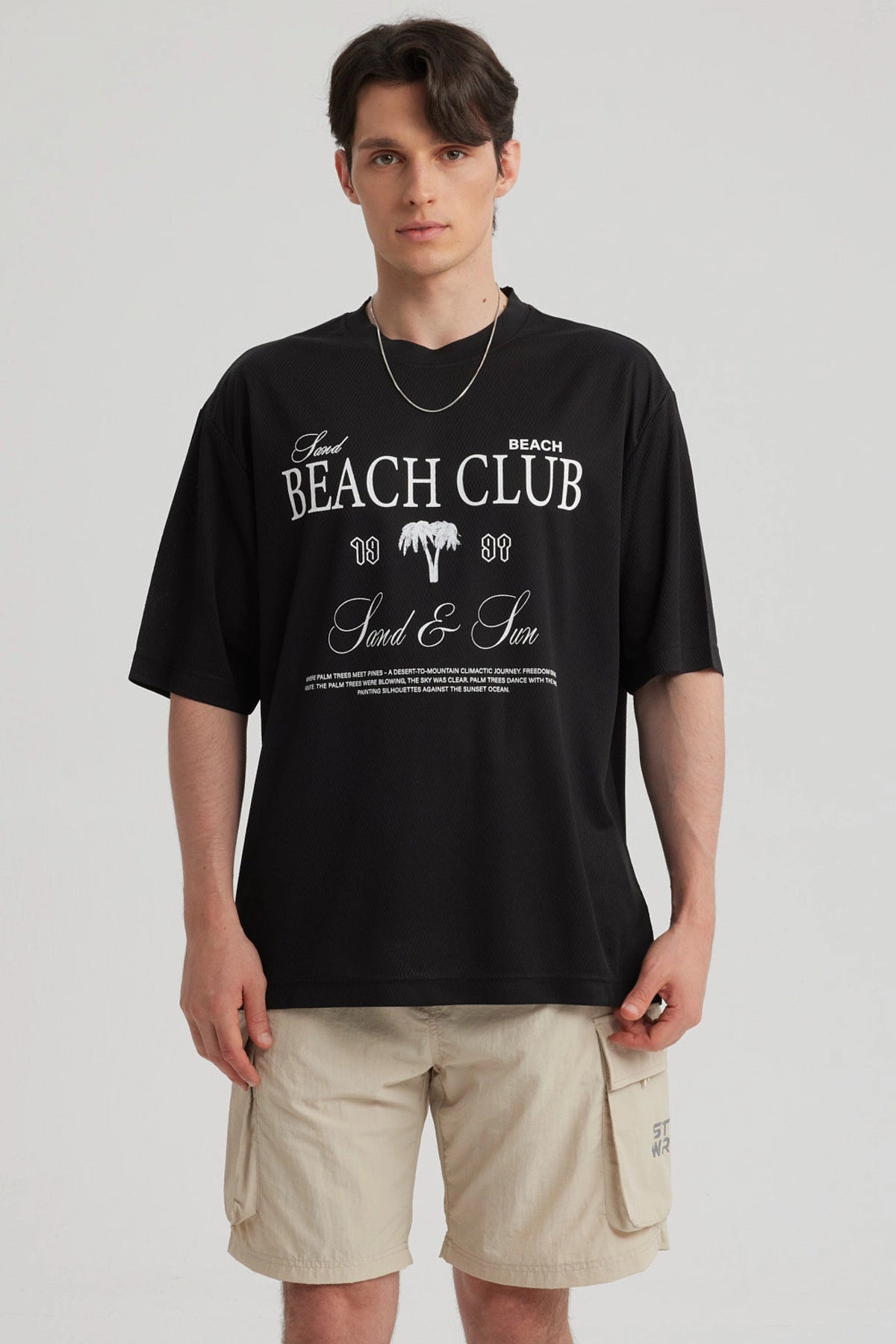 Polera Hombre Print Negro