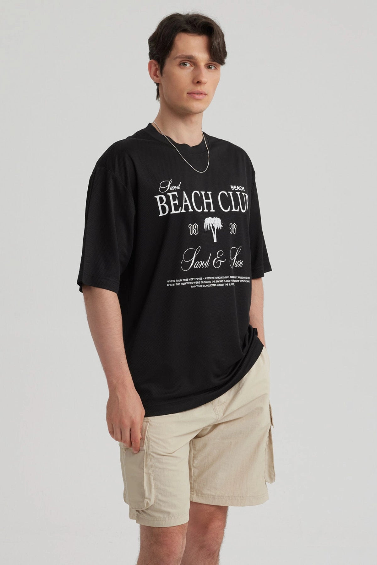 Polera Hombre Print Negro