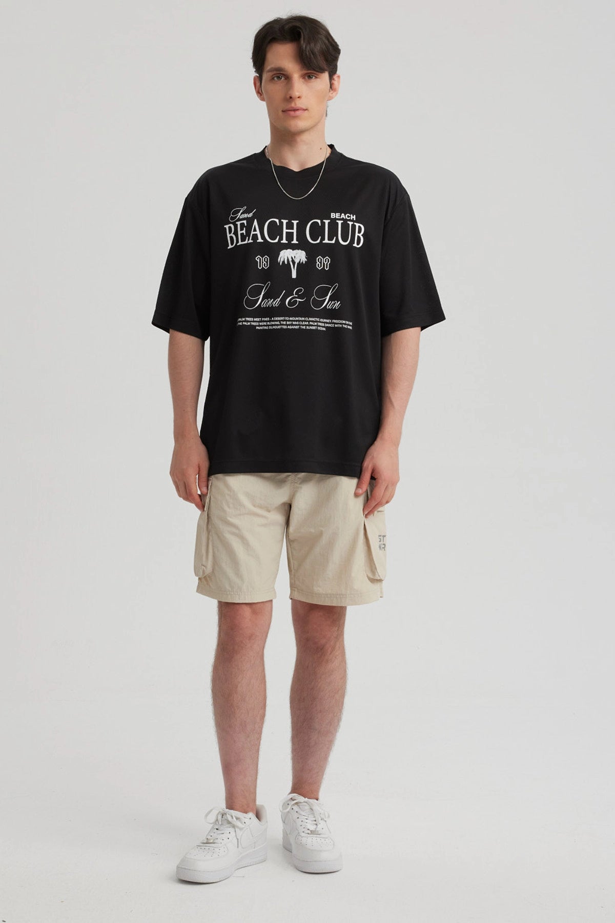 Polera Hombre Print Negro