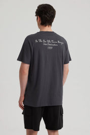 Polera Hombre Doble Print Marengo