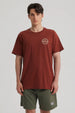 Polera Hombre Doble Print Ocre
