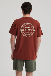 Polera Hombre Doble Print Ocre