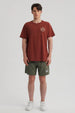 Polera Hombre Doble Print Ocre