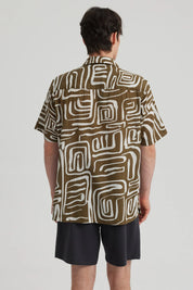 Camisa Hombre Textura Chocolate