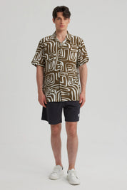 Camisa Hombre Textura Chocolate