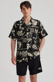 Camisa Hombre Textura Negro