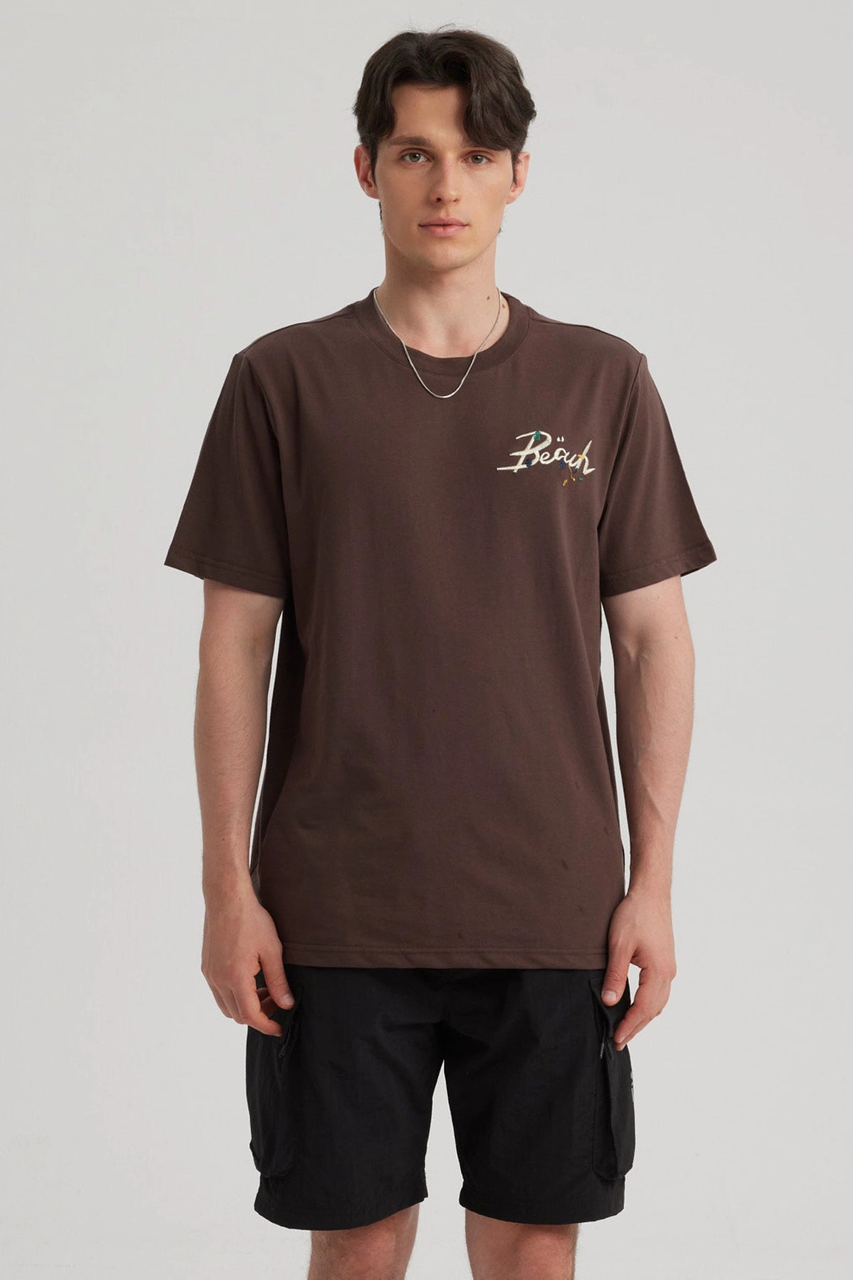 Polera Hombre Print Chocolate
