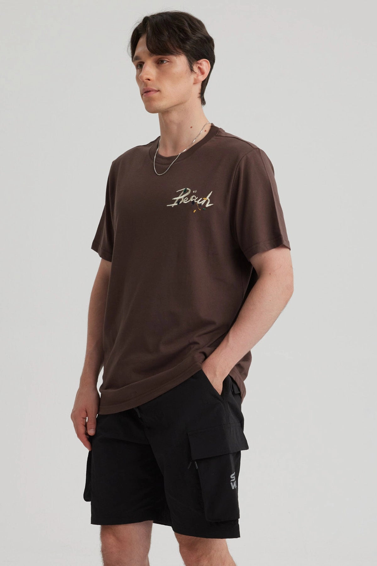 Polera Hombre Print Chocolate