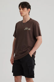 Polera Hombre Print Chocolate