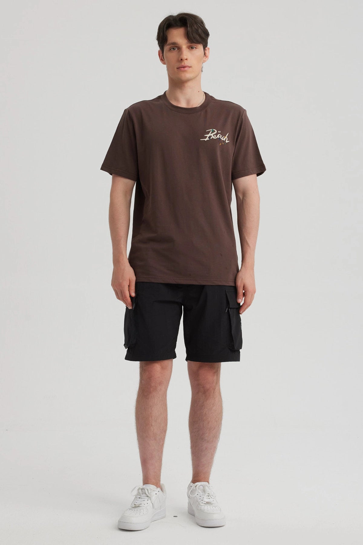 Polera Hombre Print Chocolate