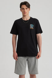 Polera Hombre Print Negro