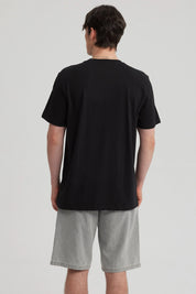 Polera Hombre Print Negro